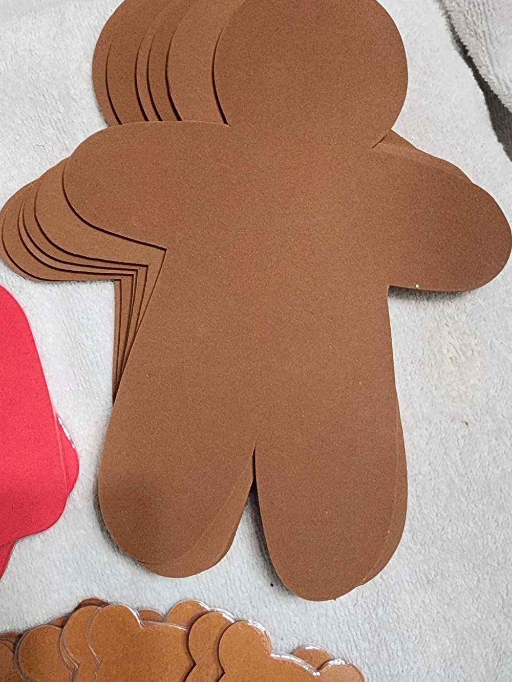 Brown Teddy Bear, Gingerbread & Red Apple Party Cutouts - Educational (26-026)